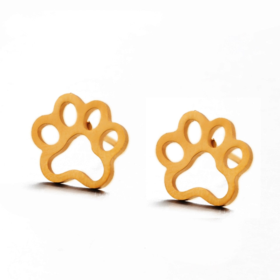 Cute pet paw print stud earring ear stud women girls Fashion jewelry Accessories