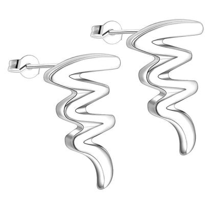 Curving W Shape Stud Earrings Ear Studs Women fashion jewelry earrings