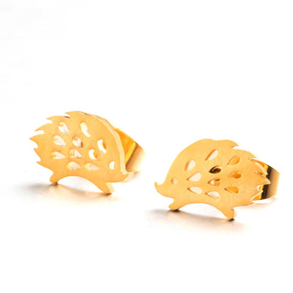 Hedgehog Animal Mini Studs Earring Cute Female Ear Ornament Charm Jewelry