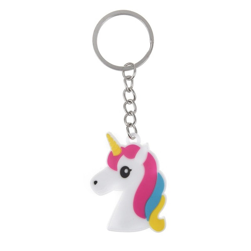 10 Styles Diy Cute Fairytale PVC Unicorn Keychain Multi-style Horse Key Rings