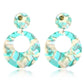 3 Colors Classic Round Acrylic Drop Earrings Modern Women Stylish Gift Jewelry