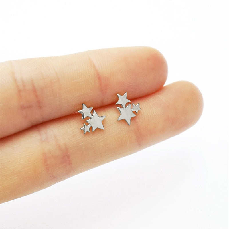 Stars Mini Studs Earring Cute Female Ear Ornament Charm Jewelry Accessory