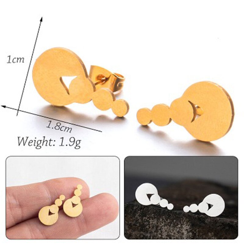 24 Styles Minimalist Cute Multiple Shapes Stud Earrings Women Girl Party