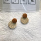 15 Styles Handmade Geometric Wooden Big Hollow Out Square Rattan Straw Drop