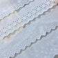 Cotton Embroidered White Flower Lace Fabric Wide Sewing DIY Trim Wedding