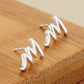 Curving W Shape Stud Earrings Ear Studs Women fashion jewelry earrings