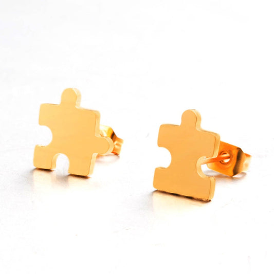 Puzzles Studs Earring Cute Female Ear Ornament Charm Jewelry Accessory