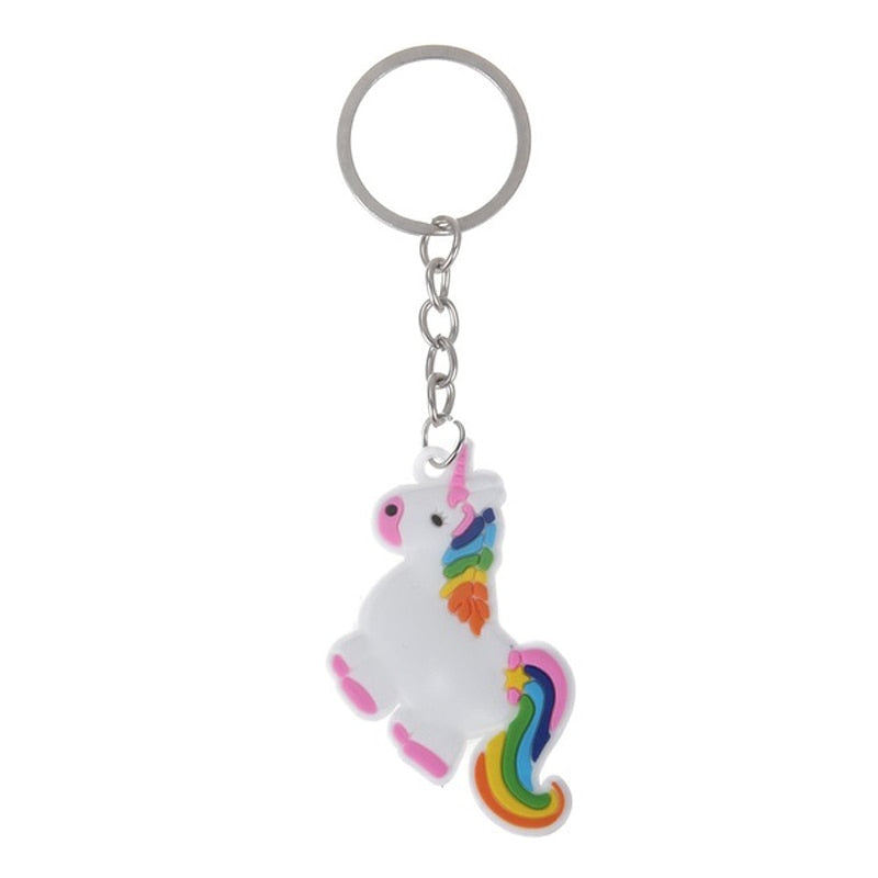 10 Styles Diy Cute Fairytale PVC Unicorn Keychain Multi-style Horse Key Rings