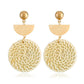 Rattan Vine Pattern Drop Earrings Modern Women Stylish Gift Jewelry Ear Fashion