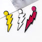 5 Styles Acrylic Lightning Dangle Earrings Cartoon Ear Pendants Accessories