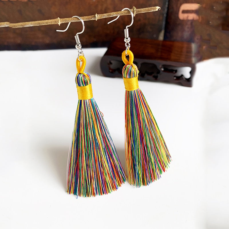 Handmade Tassel Dangle Earrings Ear Pendants Accessories Women Jewelry Trendy