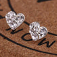 Rhinestone Heart Stud Earrings Women Art Fashion Cartoon Earrings Creative