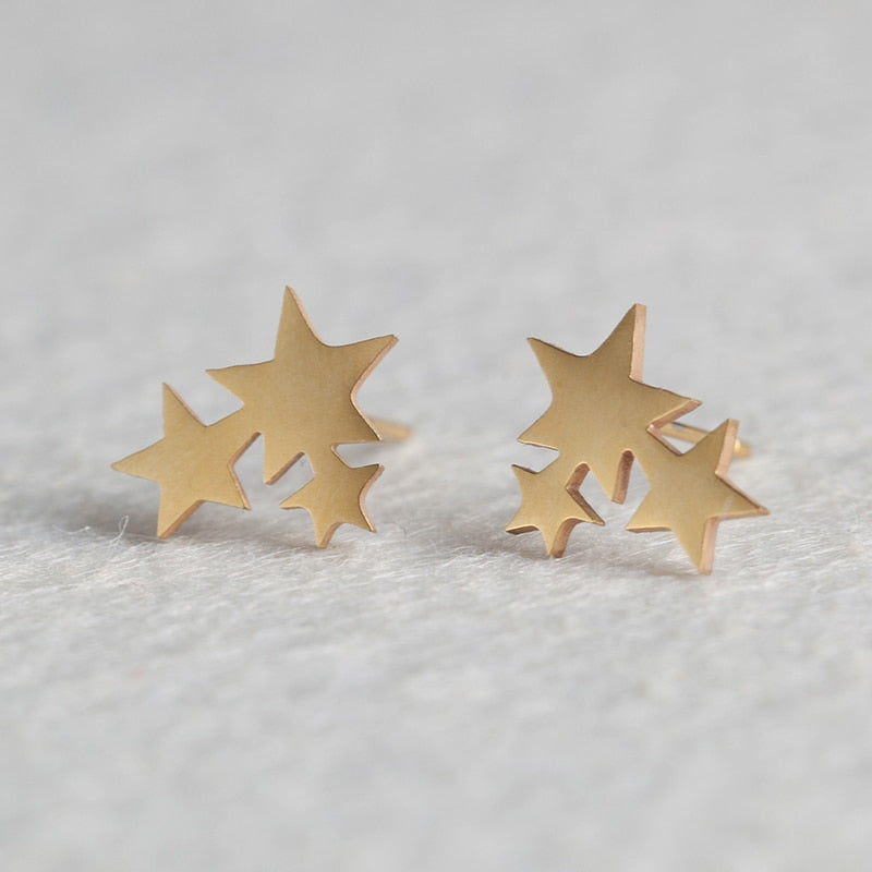 Stars Mini Studs Earring Cute Female Ear Ornament Charm Jewelry Accessory