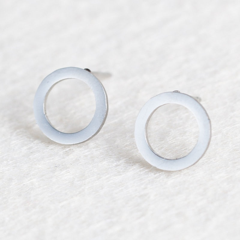 Minimalistic Circle Studs Earring Cute Female Ear Ornament Charm Jewelry