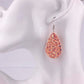 Coral Sparkly Glitter Drop Shape Dangle Earrings for Fashion Stylish Jewelry
