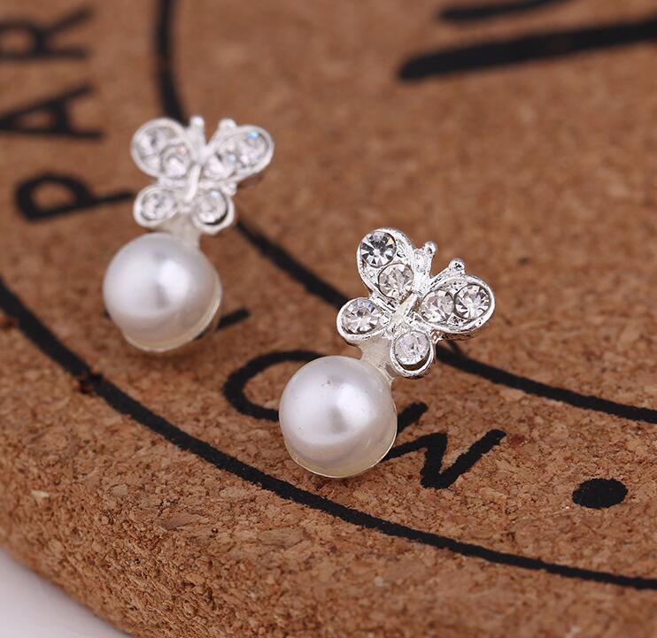 Pearl Stud Earrings Women Art Fashion Cartoon Earrings Creative Jewelry