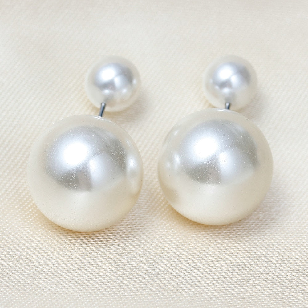 Large Faux Pearl Earring Studs Ear Ornaments Gift Earrings Jewelry Accessories