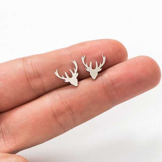 Antlers Mini Studs Earring Cute Female Ear Ornament Charm Jewelry Accessory