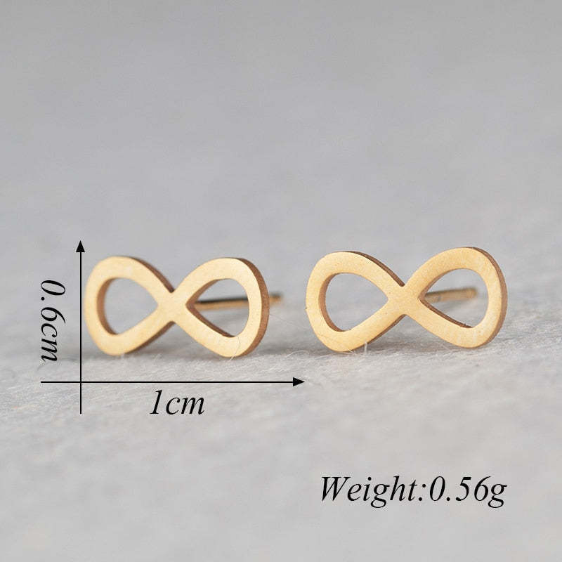 Endless Sign Stud Earring Wedding Party Birthday Gift Jewelry Cute Earrings