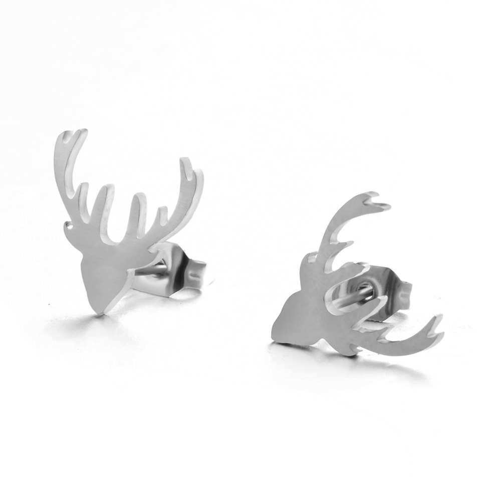 Antlers Mini Studs Earring Cute Female Ear Ornament Charm Jewelry Accessory