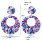 Colorful Acrylic Stone Pattern Classic Drop Earrings Modern Women Stylish Gift