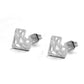Diamond Shaped Heart Stud Earring Wedding Party Birthday Gift Jewelry Cute