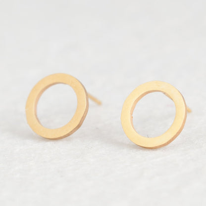 Minimalistic Circle Studs Earring Cute Female Ear Ornament Charm Jewelry