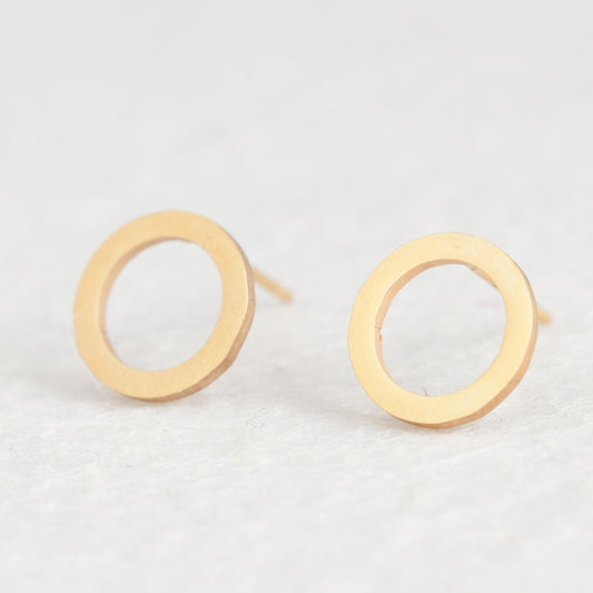 Minimalistic Circle Studs Earring Cute Female Ear Ornament Charm Jewelry
