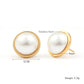 Button Imitation Pearl Stud Earring Wedding Party Birthday Gift Jewelry Cute