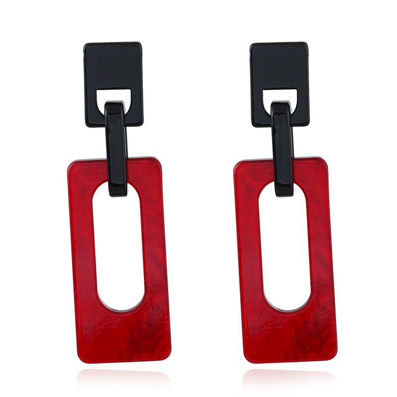 Rectangular Acrylic Drop Earrings Women Girl Party Gift Fashion Ear Jewelry