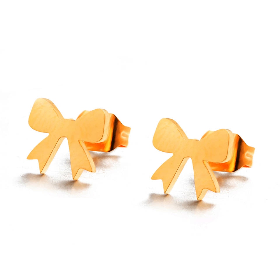 Bow Mini Studs Earring Cute Female Ear Ornament Charm Jewelry Accessory