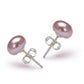 Cultured Black Button Freshwater Pearl Stud Earrings Ear Studs Gift for Her