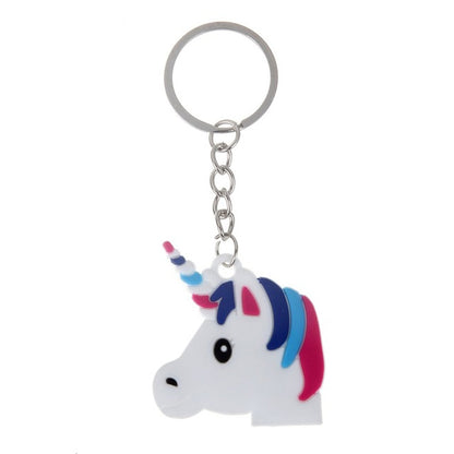 10 Styles Diy Cute Fairytale PVC Unicorn Keychain Multi-style Horse Key Rings