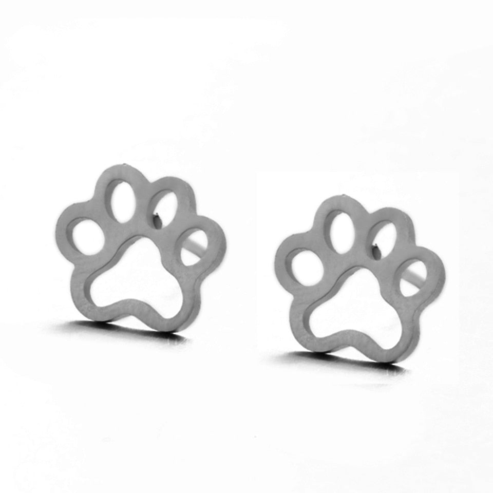 Cute pet paw print stud earring ear stud women girls Fashion jewelry Accessories