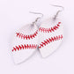 Baseball Ball Pendant PU Leather Lady Cute Drop Earrings for Women Jewelry Girls