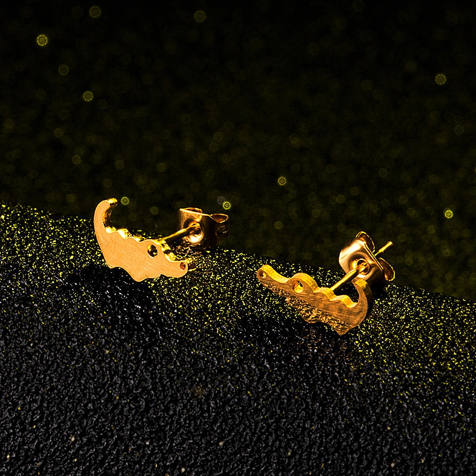 Crocodile Mini Stud Earring Stylish Women Girl Gift Jewelry Cute Earrings