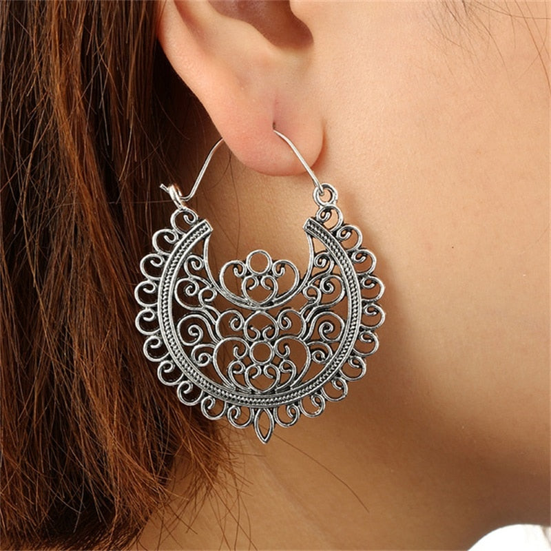 Royal Fancy Style Hoop Earrings Trendy Women Fashion Earrings Jewelry Gift