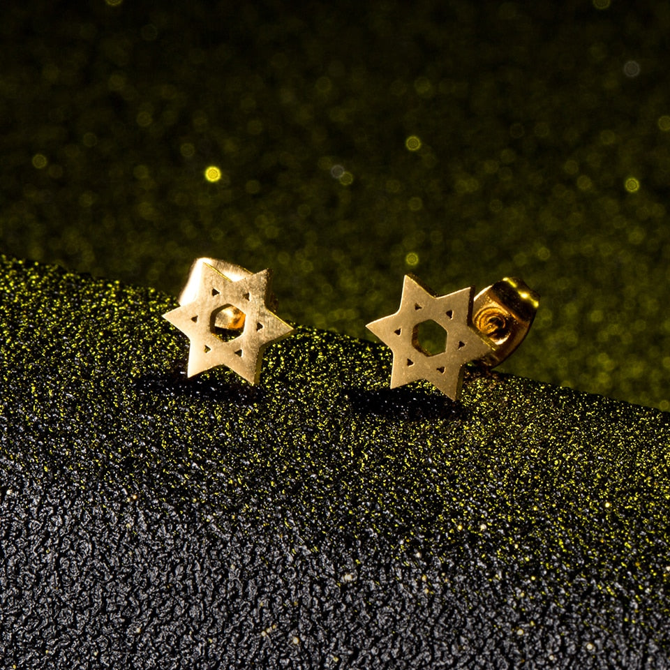 Mini Star of David Stud Earring Wedding Party Birthday Gift Jewelry Cute