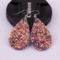 Multicolor Sparkly Glitter Drop Shape Dangle Earrings for Fashion Stylish