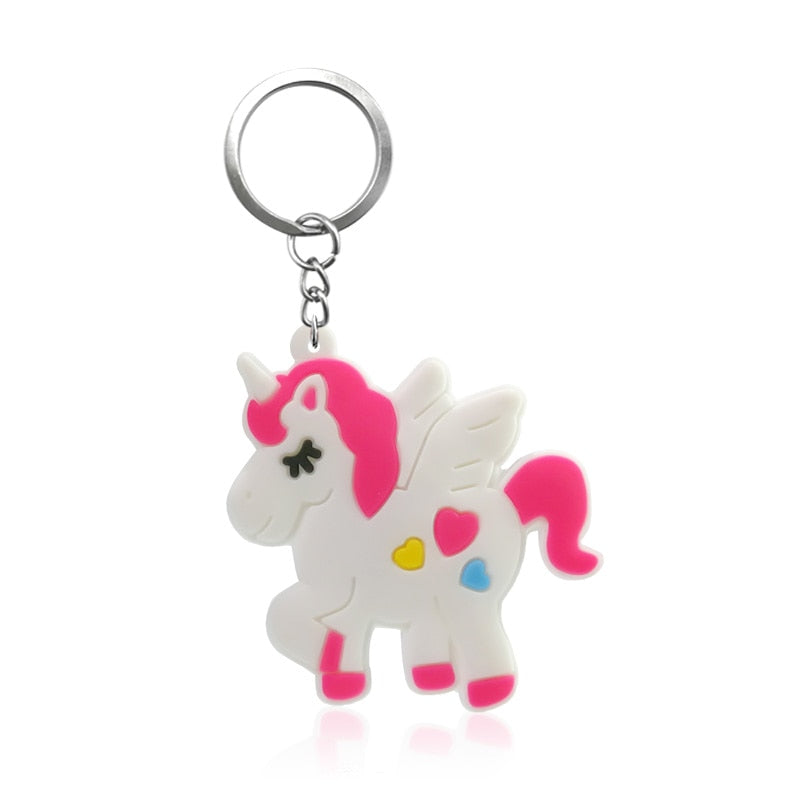 11 Styles Colorful Magic Unicorn Keychain Cute Key Holder Cartoon Keyring