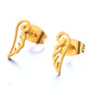 Angle Wings Stud Earrings Girls Ear Ornaments Stainless Steel Jewlery Gifts