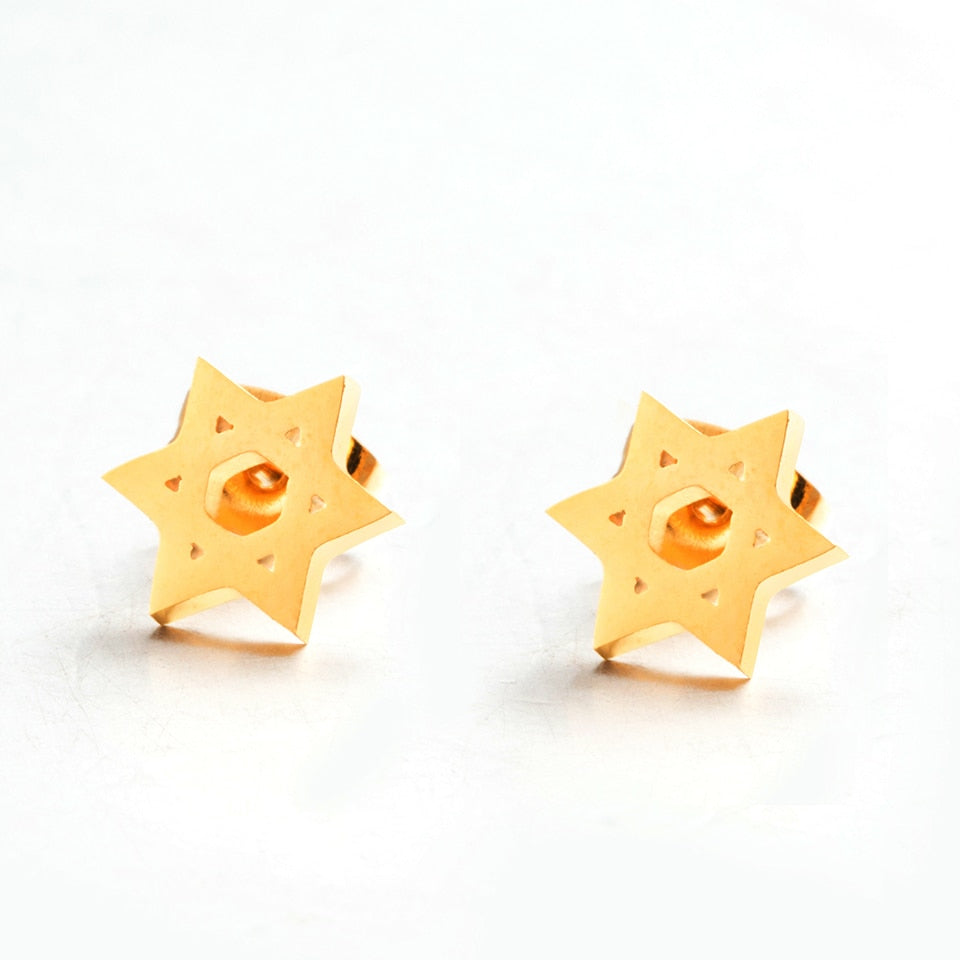 Mini Star of David Stud Earring Wedding Party Birthday Gift Jewelry Cute