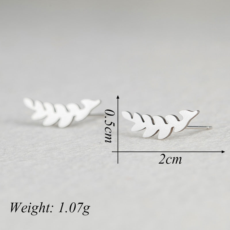 Branch Mini Stud Earring Stylish Women Girl Gift Jewelry Cute Earrings