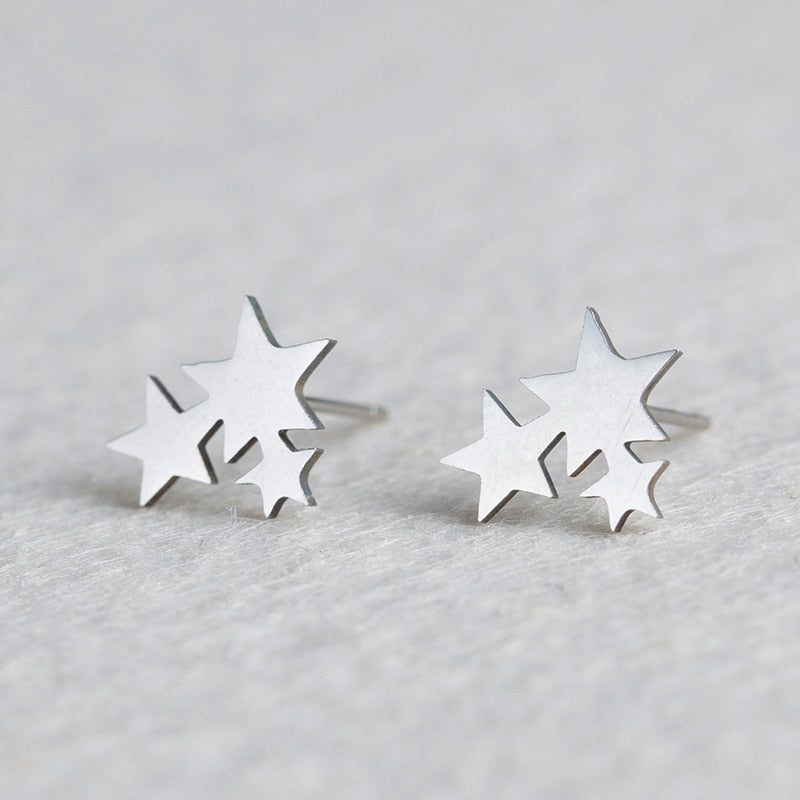 Stars Mini Studs Earring Cute Female Ear Ornament Charm Jewelry Accessory