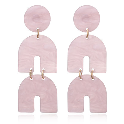 Acrylic Arch Drop Earrings Women Girl Party Gift Fashion Ear Jewelry Accessories