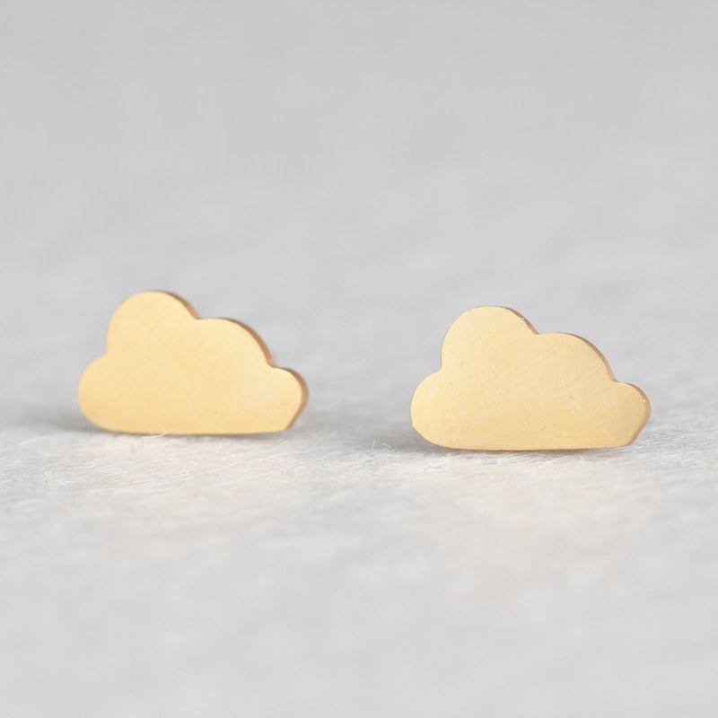Creative Cute Cloud Mini Stud Earrings For Woman and Girls Female Stainless