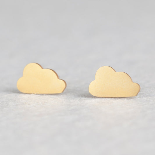 Creative Cute Cloud Mini Stud Earrings For Woman and Girls Female Stainless
