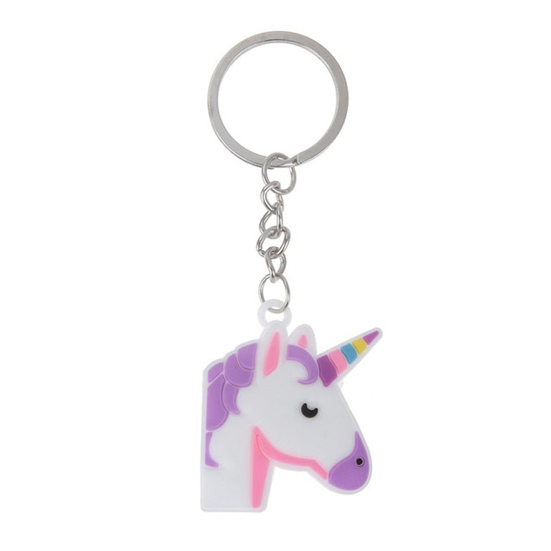 10 Styles Diy Cute Fairytale PVC Unicorn Keychain Multi-style Horse Key Rings