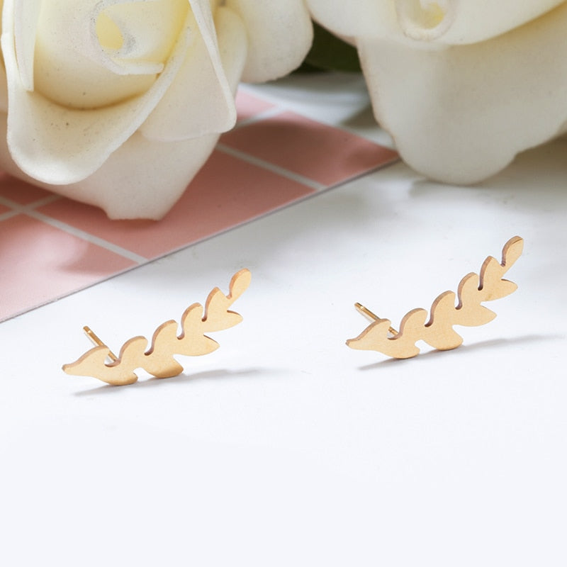 Branch Mini Stud Earring Stylish Women Girl Gift Jewelry Cute Earrings