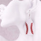 Baseball Ball Pendant PU Leather Lady Cute Drop Earrings for Women Jewelry Girls